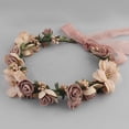 thumbnail image 3 of 2X Floral Flower Headband Hair Garland Wedding Headpiece Coffee 2 piezas BLESIY Diadema de flores, 3 of 8