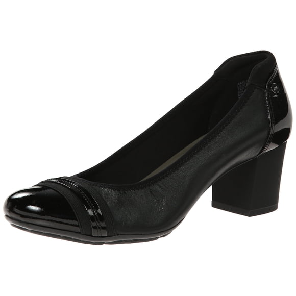 Vestido Anne Klein Sport Guardian de cuero negro para mujer
