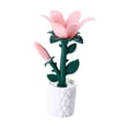 thumbnail image 2 of Lámpara de escritorio con forma de flor, bloques de construcción, lámpara de flores, creativa, blanca cálida, bonita y decorativa. Fresia, 2 of 8