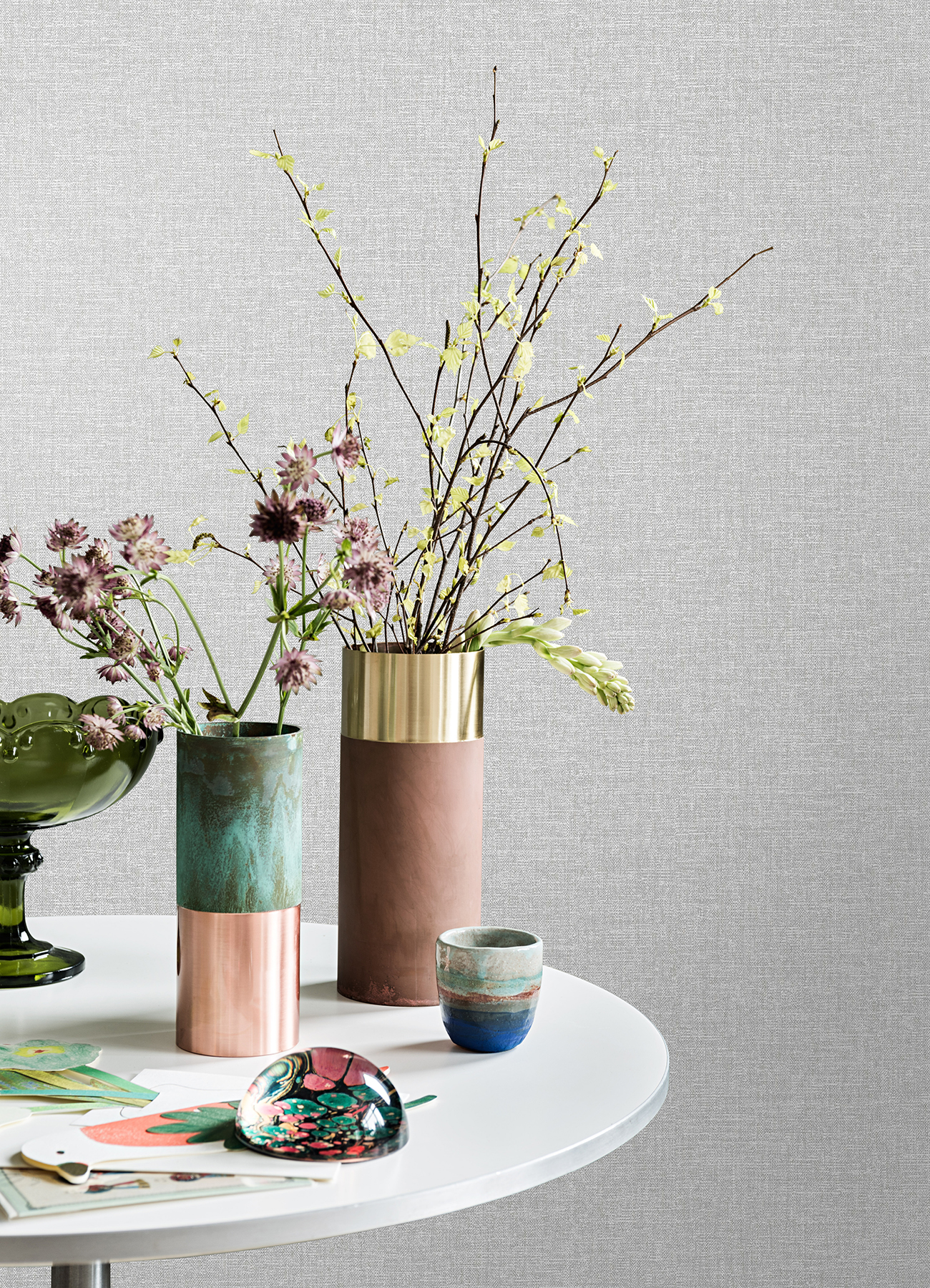 Brewster Home Fashions Glen Grey Linen Wallpaper