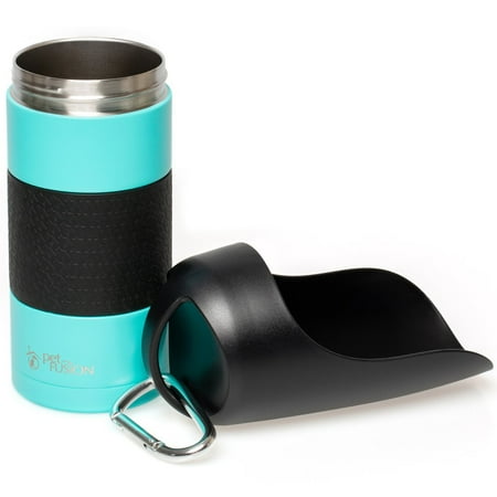 

PetFusion On-the-go Dog Water Bottle w/ double wall vacuum stainless steel - 22 oz. - Mint [FDA grade materials BPA & phthalates free].