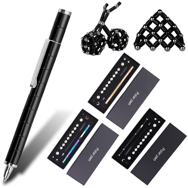 Muyoka Pluma de descompresi贸n magn茅tica de metal multifunci贸n im谩n de escritura bol铆grafo Fidget juguete se puede transformar oficina decoraci贸n del hogar regalo para ni帽os amigos adultos