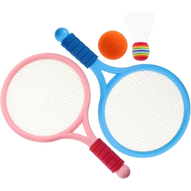 1 Set of Sports Tools Children Badminton Racket Tennis Racket Net Bag Outdoor Toys Badminton Racket Random Color