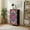 Color-4, variant on 4 Drawer Vertical Storage Dresser Retro floral butterflies herbs Contemporary composition with Wood Top Fabric Pull Drawers
