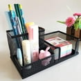thumbnail image 2 of TSY TOOL Mesh Pencil Holder with Storage Baskets, Black, 2 Pack, 2 of 6