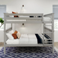 thumbnail image 2 of BEDSMART Solid Wood Full Over Full Bunk Bed | Gray, 2 of 6