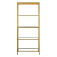 thumbnail image 2 of Pemberly Row Modern / Contemporary 30" Wide Brass Finish Bookcase, 2 of 8