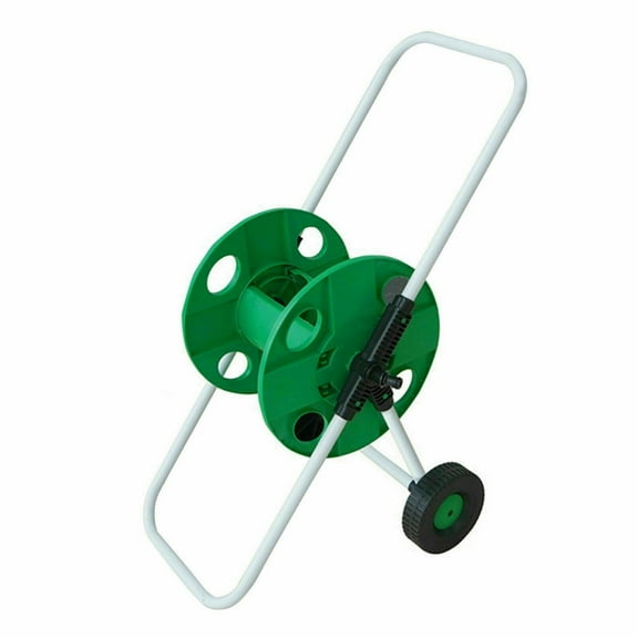 ‌Mobile Hose Storage Reel with 4 Wheels - Organizes 115ft Large or 131ft Standard Garden Hoses (Outdoor Ready)‌