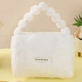 thumbnail image 4 of Makeup Bag for Women Fuzzy Cosmetic Pouch Travel Toiletry Organizer Bag, Cute Plush Furry Makeup Pouches Accessories Mini Tote Handbag Purse for Girls and Women, 4 of 7