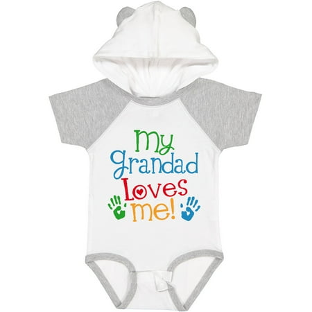 

Inktastic My Grandad Loves Me Outfit Gift Baby Boy or Baby Girl Bodysuit