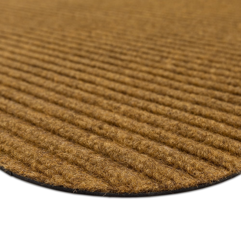 Mohawk Home All Purpose Low Pile Non-Slip Indoor/Outdoor Stain/Fade Resistant 2 Piece Ribbed Mat, Tan, 1' 6" x 2' 6"