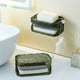 thumbnail image 1 of Soap Dish With Self Draining Stand | Portable Soap Holder | Non Slip Corners | Multipurpose Bathroom Kitchen Organizer | Plastic | Beige Clear Green Gray | 13.5x8.5x6cm | Easy Clean, 1 of 6