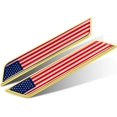 thumbnail image 1 of HSHDLDF Car Styling 3D Aluminum Epoxy National Flag Logo Emblem Sticker Metal Decal Badge Auto Exterior Accessory (America Gold), 1 of 4