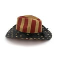 thumbnail image 3 of Prolriy Cowboy Hats for Men Men’S Vintage Usa American Flag Cowboy Hat W/Western Shape It， Red， Size Mens Hats Dark Blue M, 3 of 5