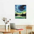 thumbnail image 3 of EastSmooth Aurora Borealis Canvas Wall Art Northern Canvas Print for Living Room Starry Aurora Illustrations Modern Art Decorative Contemporary Print, 3 of 5
