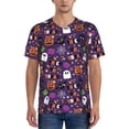 thumbnail image 5 of Easygdp Halloween Sweet Candy Men's Muscle T-Shirt Men's Baseball Short Sleeves, for Gym Workout Athletic with Button - Medium, 5 of 9