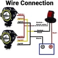 thumbnail image 3 of U 7 LED Motorcycle Angel Eyes Headlight DRL Spotlights Auxiliary Bright Lamp Accessories Car Work Fog Light 12V, 3 of 5
