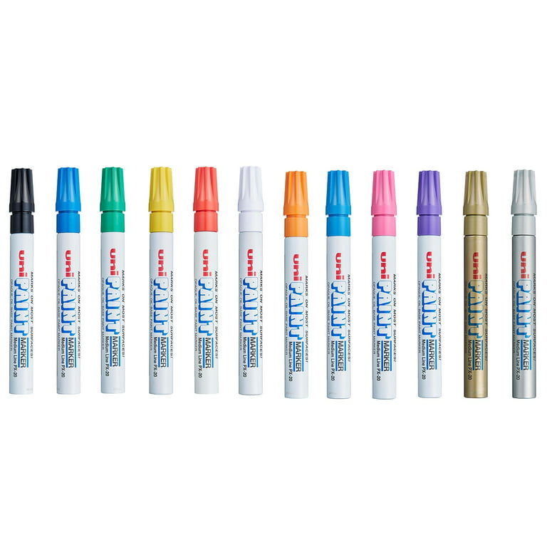 uni Paint Markers, Medium Point, PX-20, 12 Color Set