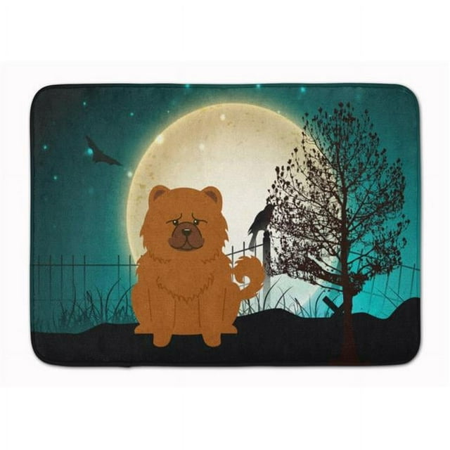 Carolines Treasures BB2332RUG Halloween Scary Chow Chow Red Machine Washable Memory Foam Mat