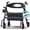 Gray, variant on Helavo 2-in-1 Bariatric Walker Wheelchair Combo, 500 lb Capacity, 28.3" Wide, with Footrests, Height Adjustable