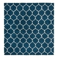 thumbnail image 3 of Unique Loom Trellis Shag Collection Area Rug - Ruby (10' Square Navy Blue/Ivory), 3 of 11