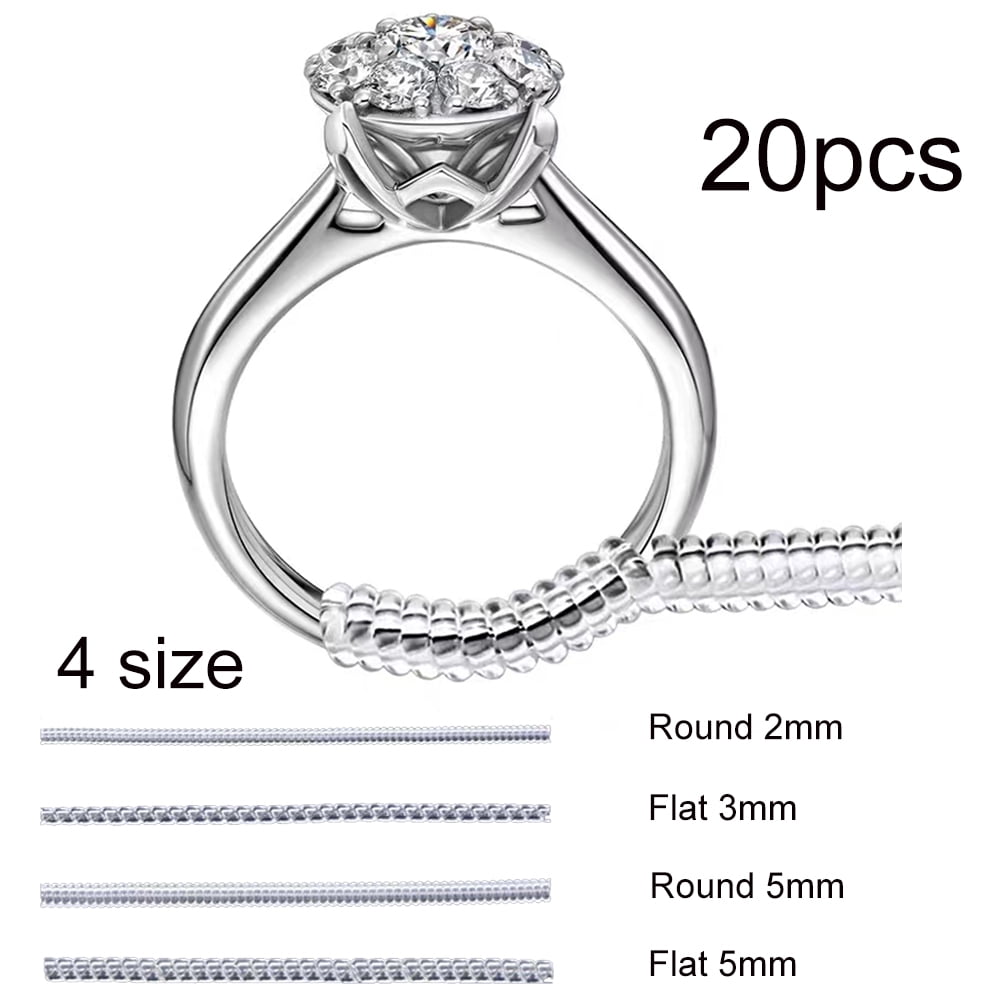 Ibeedow Ring Size Adjuster for Loose Rings 20 Pack, 4 Sizes for