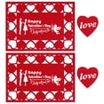 thumbnail image 1 of 4pcs/ Set Valentine's Day Placemats Tabletop Coasters Party Tableware Mats, 1 of 7