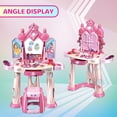thumbnail image 4 of Juego de mesa de maquillaje Pretend Play con taburete para niñas de 2 a 5 años, 4 of 6