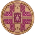 thumbnail image 4 of SAFAVIEH Classic Vintage Seanna Geometric Bordered Cotton Runner Rug, Fuchsia/Gold, 2'3" x 8', 4 of 9