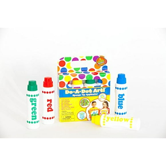 Juego de 4 rotuladores de pintura de punto lavable Do.A.Dot Art! arcoíris para niños