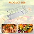 thumbnail image 3 of Ikoopy Chicken Leg Racks Sturdy Practical Drumstick Holder Roaster Easy to Clean Stainless Steel Chicken Rack Portable Drumstick Holder Rack Stand Kit for Outside Party, 3 of 10