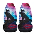 thumbnail image 5 of Uourmeti Wolf Starry Night Car Seat Covers Easy to Install Car Seat Cover Full Set, Auto Decor Compatible with Cars Sedans, 5 of 6