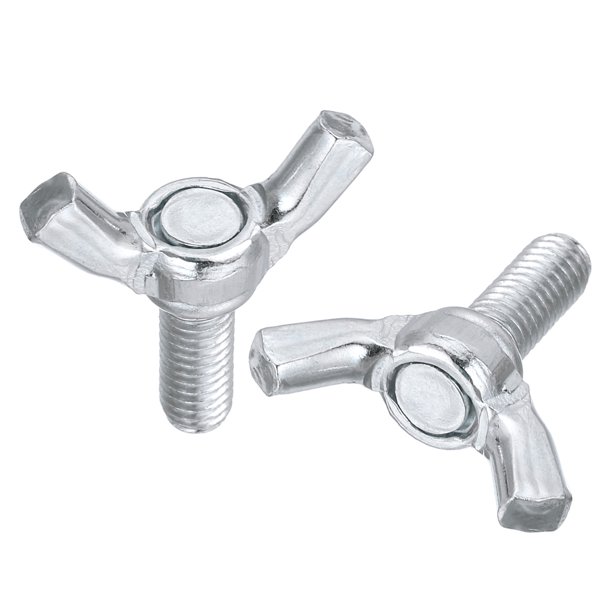Tornillos mariposa con ala M5x12mm en paquete de 30, tornillos de acero al carbono