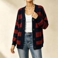 thumbnail image 5 of yillto Women Cardigan V Neck Button down Striped Sweater Knit Long Sleeve Loose Cardigans S-XXXL, 5 of 7