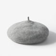 thumbnail image 4 of RKSTN Baby Hat Wool Beret Solid Color Travel Beach Trips Casual Versatile Toddler Hats Boys (Gray ,2 Years), 4 of 6