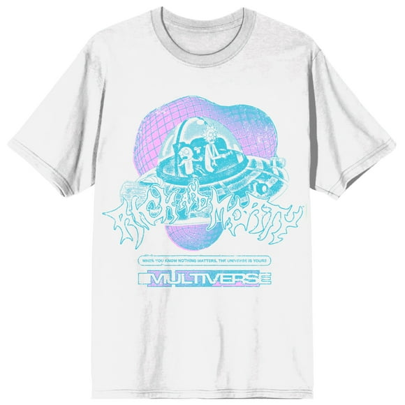 Rick and Morty Quand Tu Ne Sais Rien, l'Univers Est à Toi T-Shirt Blanc