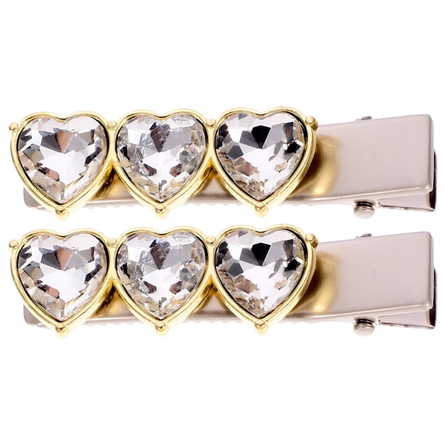 GOOHOCHY 2 pinzas para el pelo con forma de corazón para mujer, accesorios retro para cabello grueso y fino.