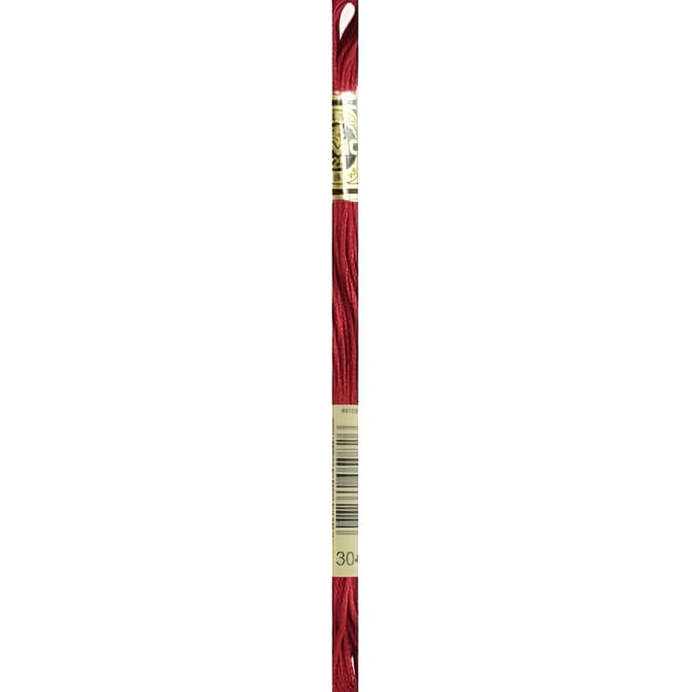 DMC Embroidery Floss - Dark Christmas Red, 6-Strand Cotton, 12 Skeins (8.7 Yards Each)