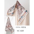 thumbnail image 6 of 100% Mulberry Silk Scarf for Women Hair Lightweight Square Neckerchief Wrap For Head Scarves 21", 6 of 10