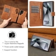 thumbnail image 3 of ELEHOLD Magnetic Detachable Wallet Case For Samsung Galaxy S26 Ultra, Removable 2 in 1 Wireless Charging RFID Blocking Card Holders PU Leather Flip Stand Cover,Black, 3 of 6