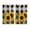 Yellow Black Beige, variant on Sunflower Checkered Kitchen Curtains 72 Inch Length, Black Buffalo Plaid Pastoral Flowers Grommet Top Bedroom Living Room Curtains, Light Filtering Cafe Curtain Drapes 2 Panels Set 104''x72''
