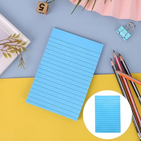 CCOCC 2026 New Lined Sticky Notes,Post It Notes,Lined Post It Notes,Sticky Notes with Lines,50 Sheet/Pad Ruled Stickies Super Sticking Power Memo Pads Strong Adhesive Self-Stick Notes(Blue)