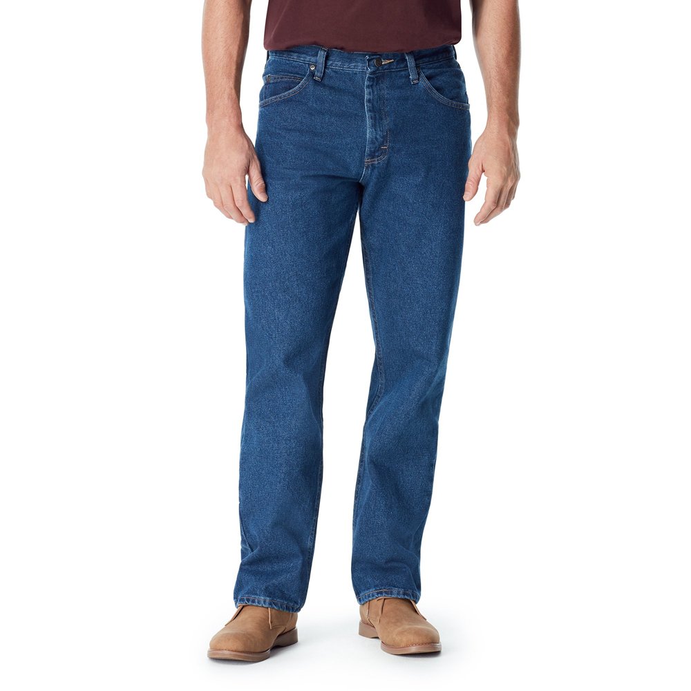 Wrangler - Mens 48x30 Relaxed Fit Five Pocket Cotton Jeans 48 - Walmart.com - Walmart.com