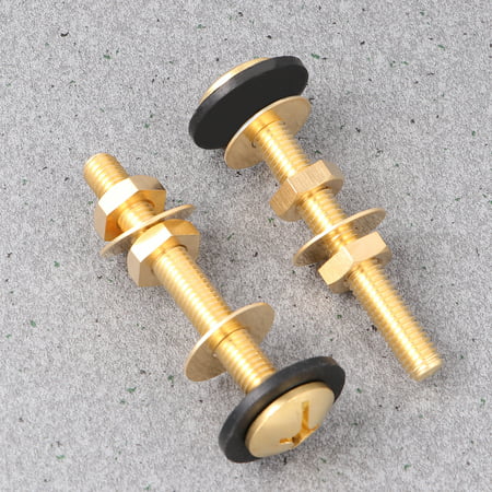 

NICEXMAS 2pcs Brass Toilet Closet Bolts with Nuts and Washers Toilet Bolt Set for Two Piece Toilet