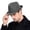 Dark Gray#60, variant on Men's Solid Felt Fedora Trilby Hat with Band, Smooth Structured Brim Winter Dress Cap for Suits Coats Casual Events