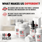 10X Health Magnesium Citrate Capsules, Magnesium Supplement for Sleep & Muscle Function, 60 Capsules