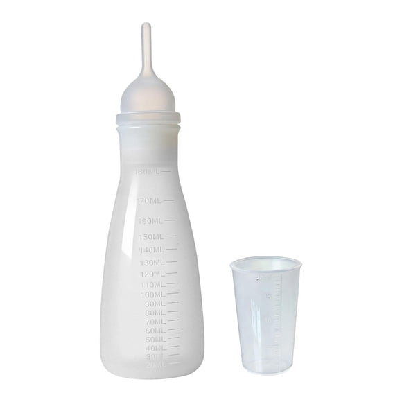Biberón,Gato Perro Botella de leche Cachorro Gatito Bebé Animal,Biberón con tapa de tetina para recién nacidos,Suministros para mascotas pequeñas,perros y bebederos portátiles,Conejito
