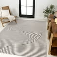 thumbnail image 5 of JONATHAN Y SAVANNAH 5 x 8 Area Rug, Arielle Curve Stripe Machine-Washable Reversible - Dark Gray/Cream, SVH109A-5, 5 of 7