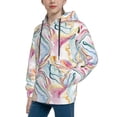 thumbnail image 2 of Kdxio Abstract Marble Texture Pattern Boys Athletic Unisex Boys Girls Hoodie with Pocket Sweatshirts-Medium, 2 of 6