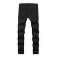 thumbnail image 6 of Hpapadks Jeans for Men Embroidered Rose Slim Legs Stretch Ripped Denim Pants Mens Jeans Black XXL, 6 of 6
